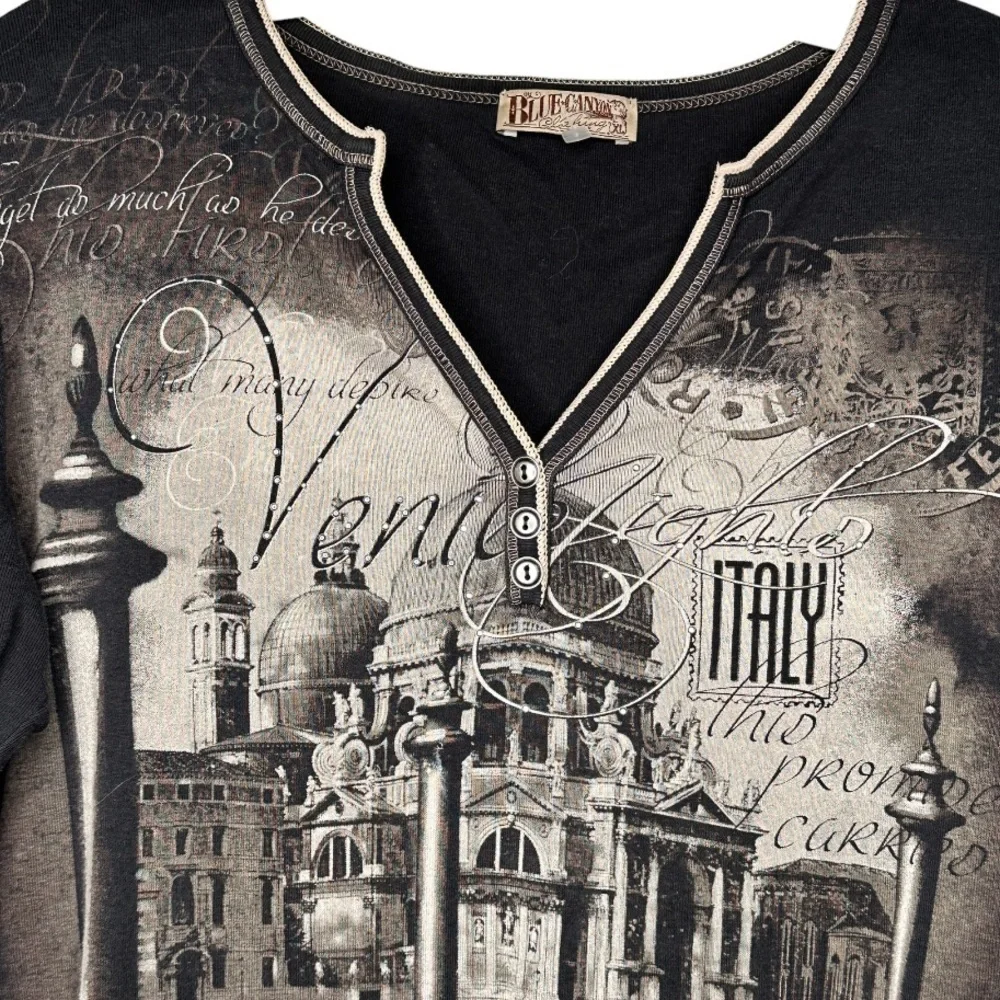 Blue Canyon Clothing Venice Italy Black Shirt